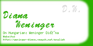 diana weninger business card